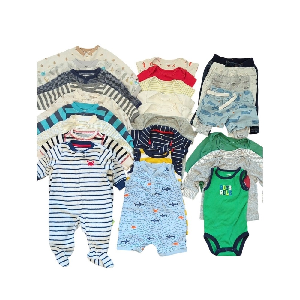 Baby Boy 3 Month Summer Bundle 26 Pieces